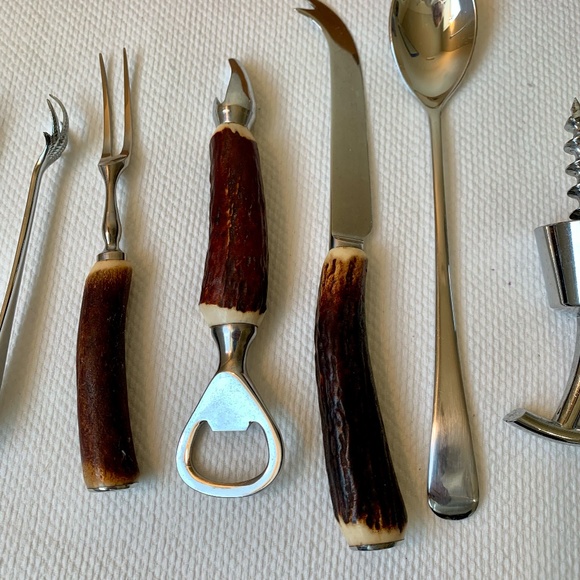 Sheffield Stag Horn Stainless Bartender Set - 7 Piece - George Butler & Co ART - Picture 8 of 14